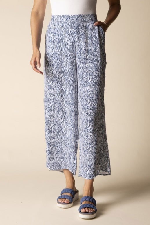 Habitat Viscose Rayon Crepe Bali Overlay Pant - 39265 - MARINE