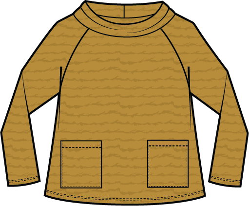 Habitat Texture Tides Raglan Rocket Top - 19105 - HONEY (NOT UMBER)