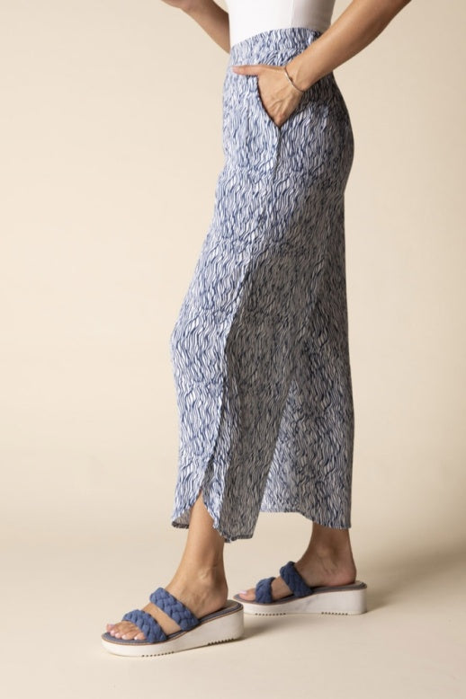 Habitat Viscose Rayon Crepe Bali Overlay Pant - 39265 - MARINE