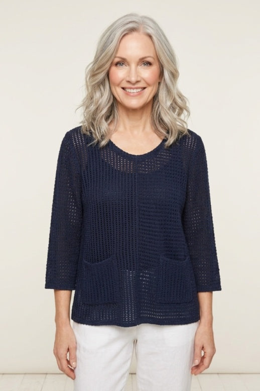 Habitat Summer Breeze Pullover - 85801 - NAVY