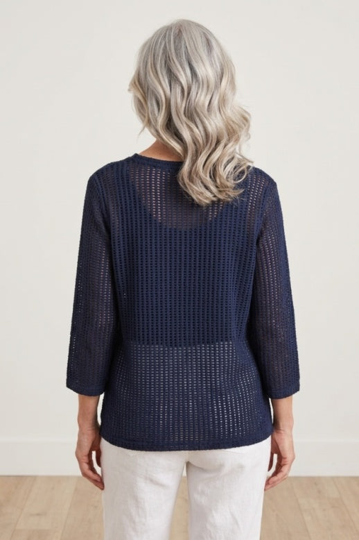 Habitat Summer Breeze Pullover - 85801 - NAVY