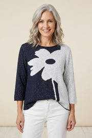 Habitat Petal Perfect Poppy Poise Pullover - 87101 - NAVY