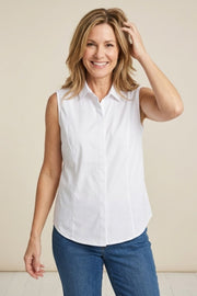 Habitat Knit Mix Sleeveless Shirt - 15604 - WHITE