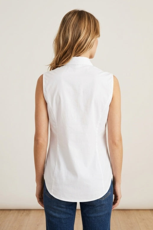 Habitat Knit Mix Sleeveless Shirt - 15604 - WHITE