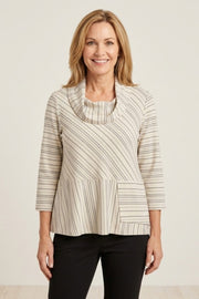 Habitat Core Travel Stripe Wrap Top - 56626 - ECRU