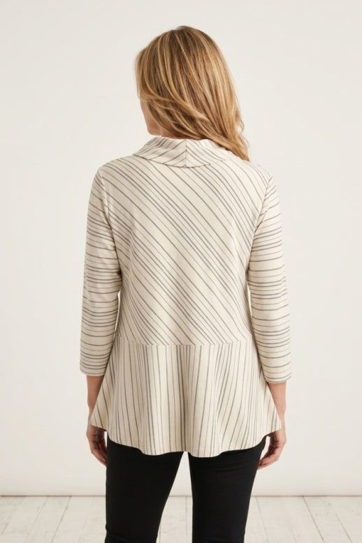 Habitat Core Travel Stripe Wrap Top - 56626 - ECRU