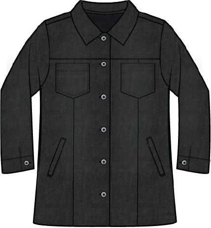 Habitat Stretch Denim Boyfriend Jacket - 11410 - BLACK DENIM (NOT DARK DENIM)