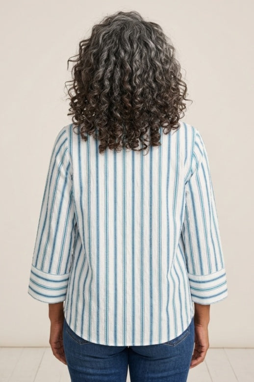 Habitat The Hamptons Stripe Pullover - 11744 - RIVIERA