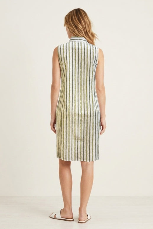 Habitat The Hamptons Stripe Placket Dress - 11780 - KIWI