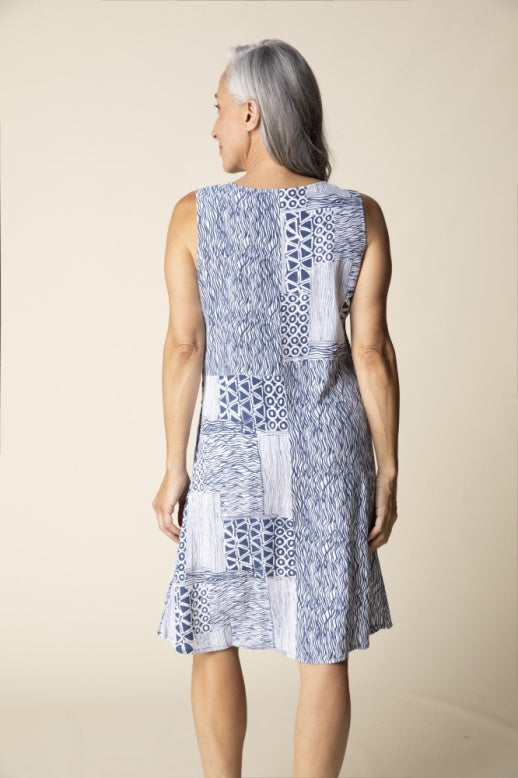 Habitat Viscose Rayn Crepe Bali Panel Dress - 39480 - MARINE