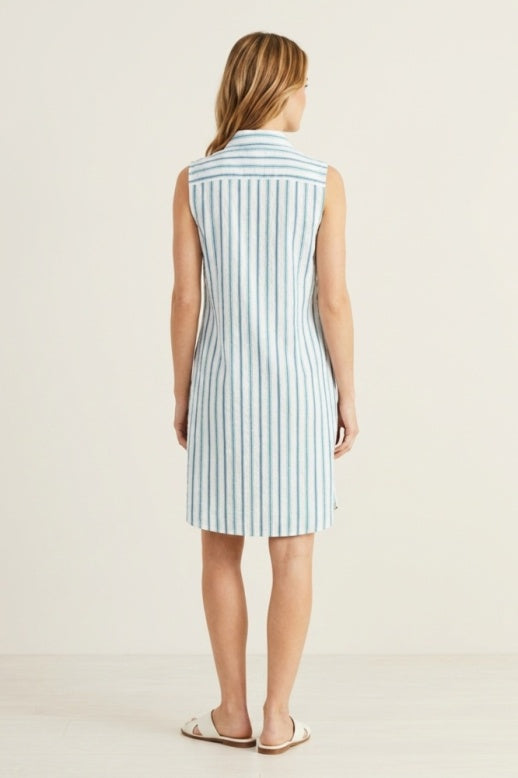 Habitat The Hamptons Stripe Placket Dress - 11780 - RIVIERA