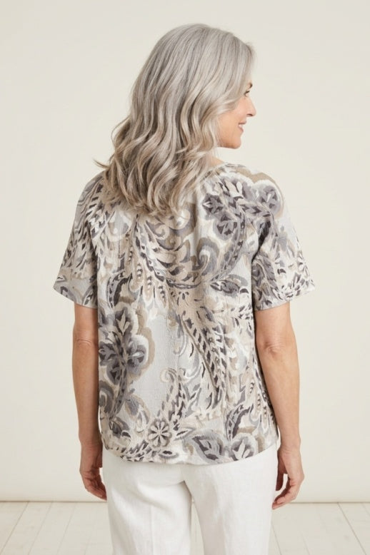 Habitat Destination Unknown Flutter Top - 34703 - SMOKE