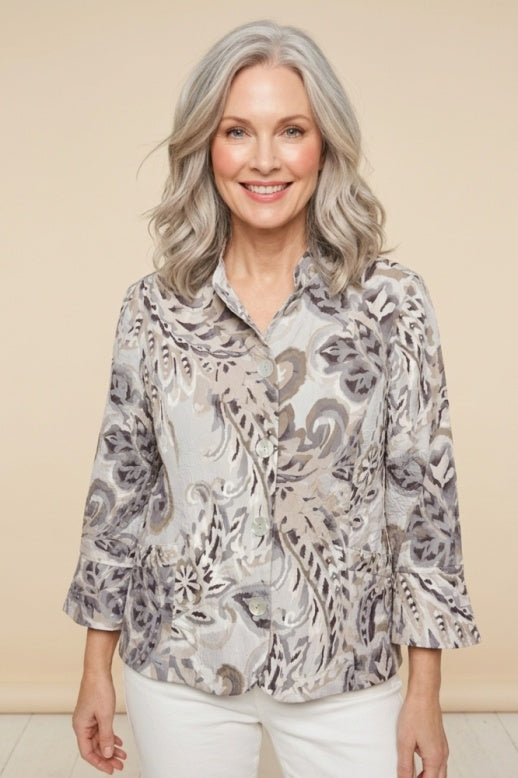 Habitat Destination Unknown Shirred Shirt Jacket - 34747 - SMOKE