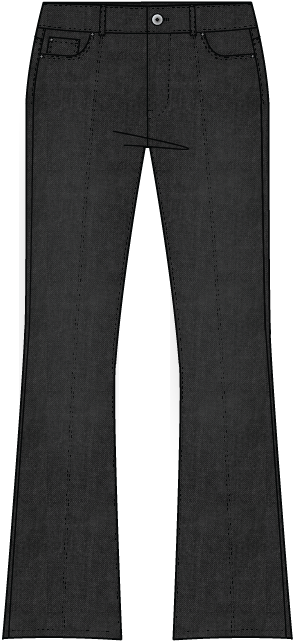 Habitat Stretch Denim Seamed Flare - 11466 - DARK DENIM (NOT WINTER WHITE)