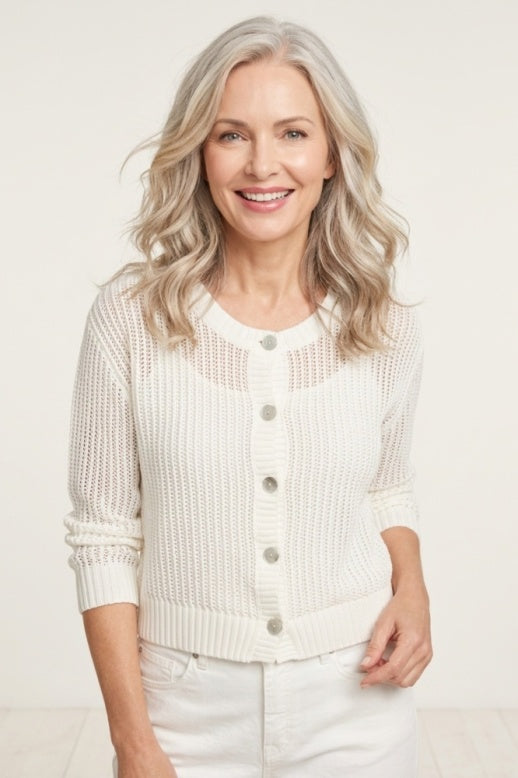 Habitat Knot a Problem Cardigan - 840104 - WHITE
