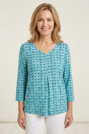 Habitat Pattern Pending Pleats Top - 57602 - GROTTO