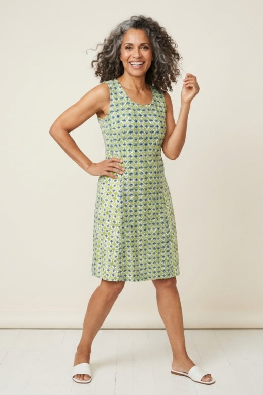Habitat Pattern Pending Smock Star Dress - 57680 - KIWI