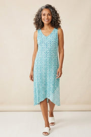 Habitat Pattern Pending Wrap Dress - 57686 - GROTTO