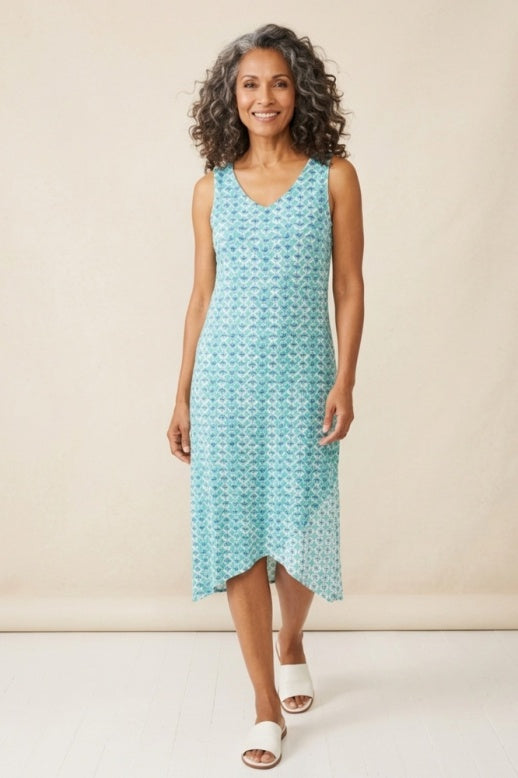 Habitat Pattern Pending Wrap Dress - 57686 - GROTTO