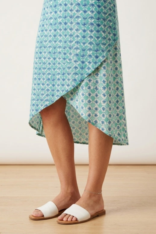Habitat Pattern Pending Wrap Dress - 57686 - GROTTO