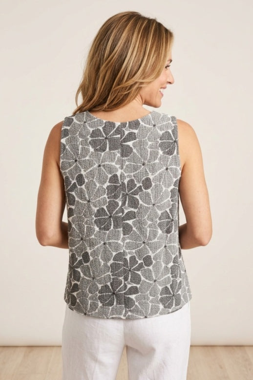 Habitat Crinkle Crepe Dream Team Pleat Tank - 21702 - PEBBLE