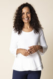 Habitat Core Travel Solid Layered Wrap Top - 55922 - WHITE