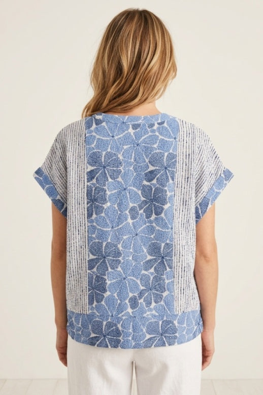 Habitat Crinkle Crepe Dream Team Avery Shirt - 21724 - CASCADE
