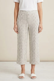 Habitat Crinkle Crepe Dream Team Pleat Button Capri Pant - 21576 - PEBBLE