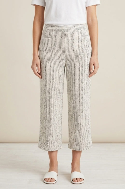 Habitat Crinkle Crepe Dream Team Pleat Button Capri Pant - 21576 - PEBBLE