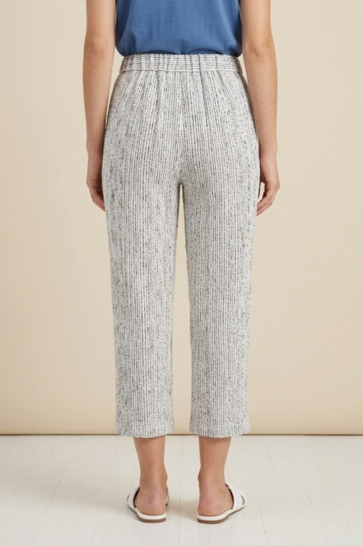 Habitat Crinkle Crepe Dream Team Pleat Button Capri Pant - 21576 - PEBBLE