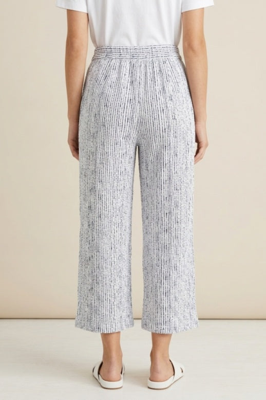 Habitat Crinkle Crepe Dream Team Pleat Button Capri Pant - 21576 - CASCADE