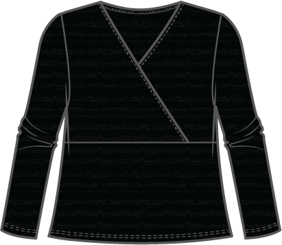 Habitat City Wave Skyline Wrap Top - 12001 - BLACK (NOT TWILIGHT)