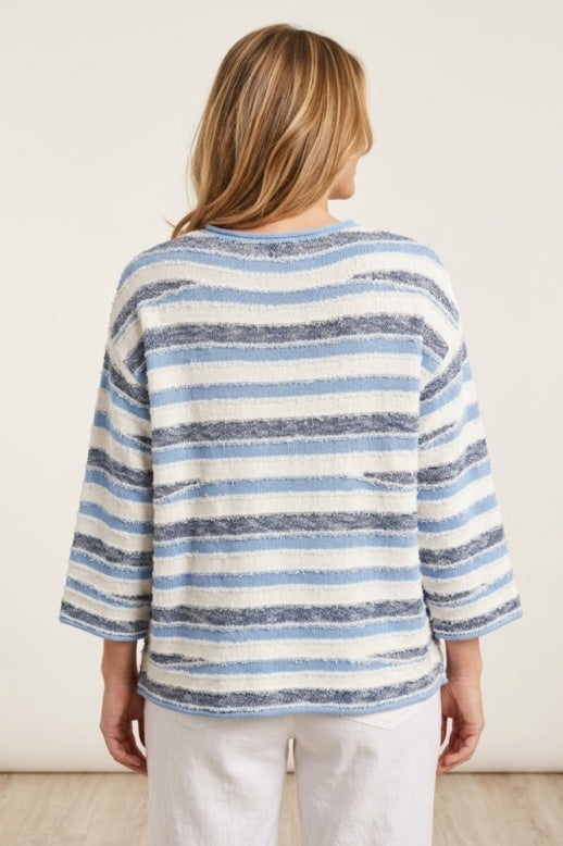 Habitat Knitscape Striped Boatneck Pullover - 78002 - CASCADE