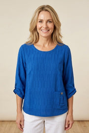 Habitat Rayon Jacquard Pleat Pullover - 30712 - ECRU (NOT FLIGHTFALL)