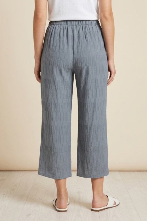 Habitat Rayon Jacquard Wide Leg Crop - 30767 - SLATE