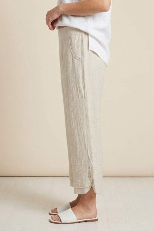 Habitat Rayon Jacquard Wide Leg Crop - 30767 - ECRU