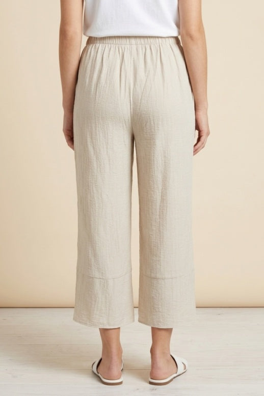 Habitat Rayon Jacquard Wide Leg Crop - 30767 - ECRU