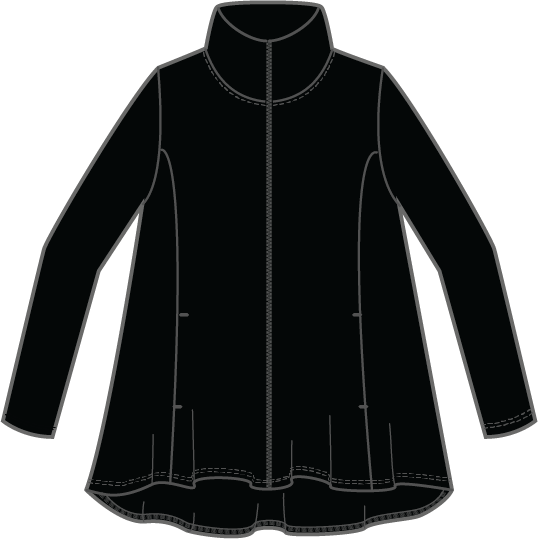 Habitat Luxe Ponte Solid Soho Jacket - 10611 - BLACK (NOT UMBER)