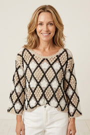Habitat Crochet Pullover Top - 78300 - ECRU