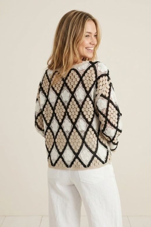 Habitat Crochet Pullover Top - 78300 - ECRU