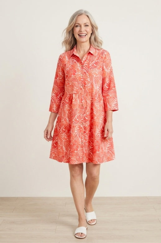 Habitat Destination Unknown Botanica Relax Dress - 34081 - PAPAYA