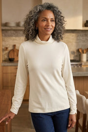 Habitat Cozy Rib Ruched Turtleneck - 16412 - WINTER WHITE