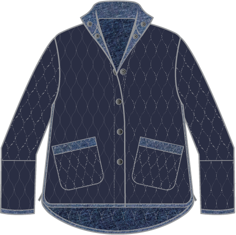 Habitat Dbl Faced Quilts Urban Jacket - 22915 - NAVY (NOT FERN)