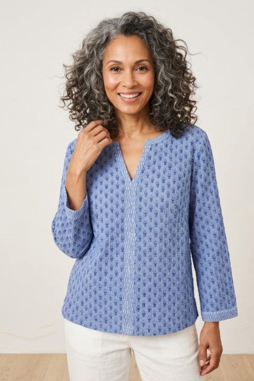 Habitat Crinkle Cotton Botanicals Pullover - 48223 - VAPOR