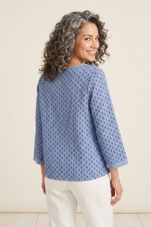 Habitat Crinkle Cotton Botanicals Pullover - 48223 - VAPOR
