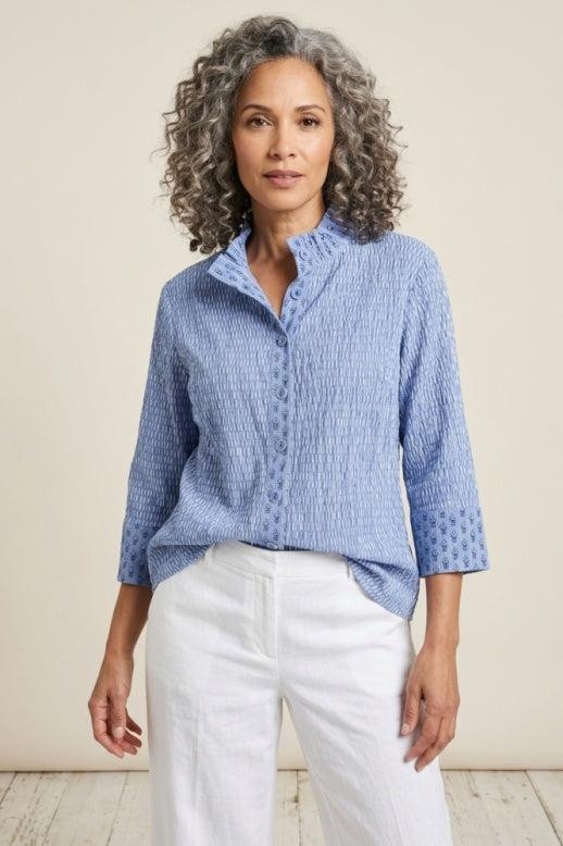 Habitat Crinkle Cotton Button Front Shirt - 48222 - VAPOR