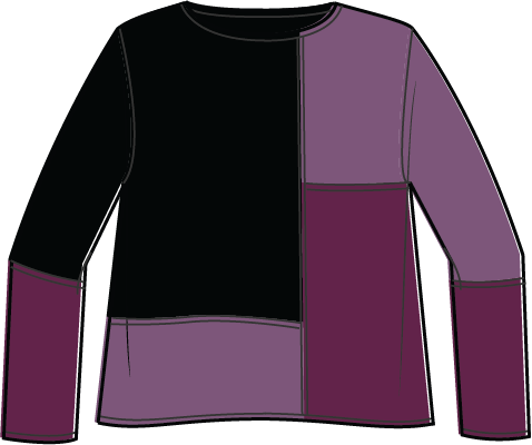 Habitat Yin Yang Block Party Sweater - 81255 - PLUM (NOT HARBOR)