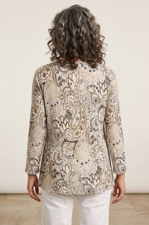 Habitat Crinkle Cotton Paisley Lemonade Top - 48911 - BLACK