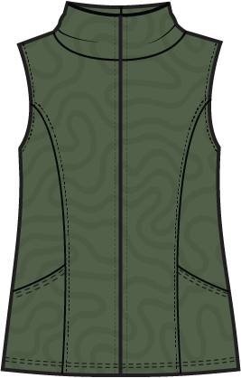 Habitat Cascade Quilt Shaped Vest - 53736 - FERN (NOT CHERRY)