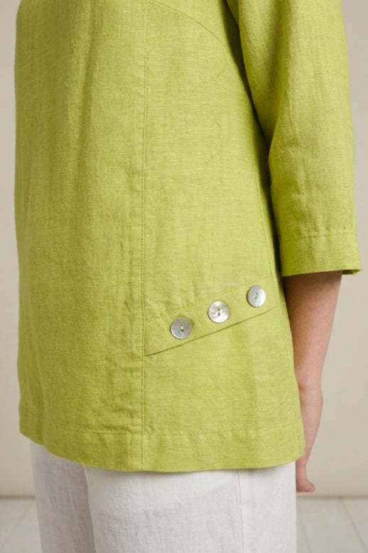Habitat Linen Solid Boxy Top - 41518 - KIWI